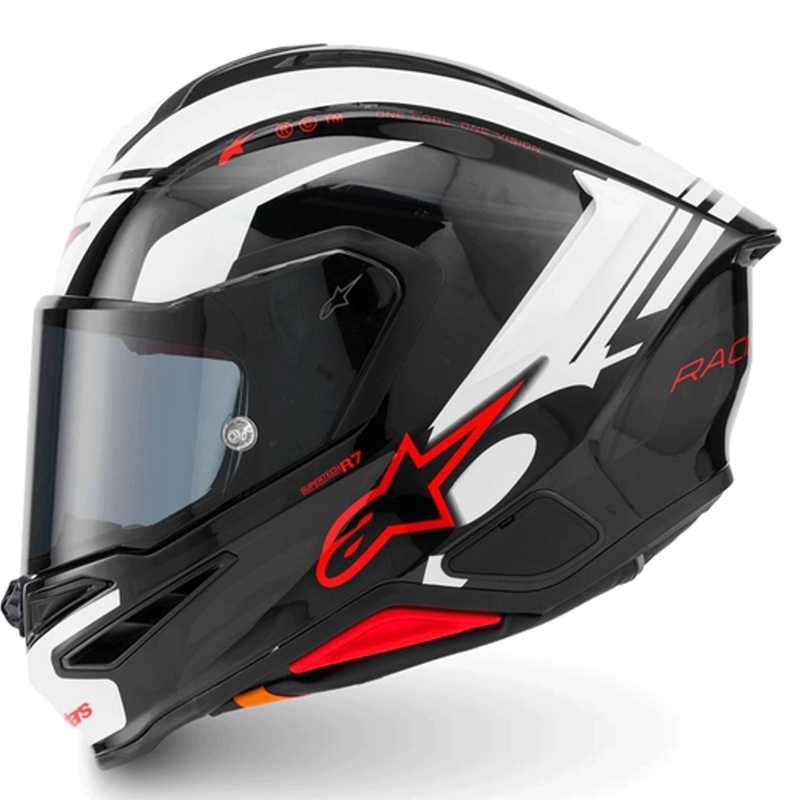 Alpinestars S-R7 A-Core full face motociklistička kaciga crno-bijelo-crvena