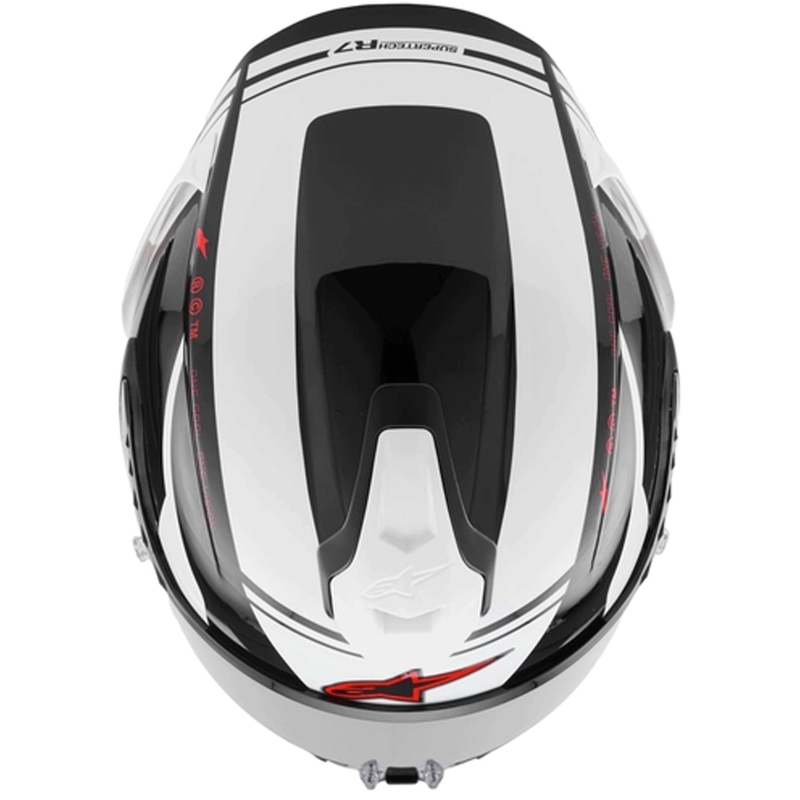 Alpinestars S-R7 A-Core full face motociklistička kaciga crno-bijelo-crvena