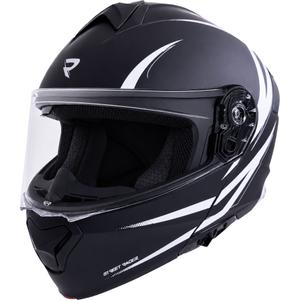 Preklopna motociklistička kaciga Street Racer Fury mat crno-bijela - uzorak