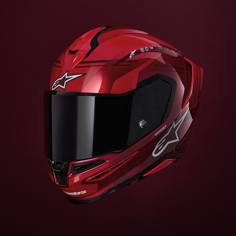Alpinestars S-R7 A-Core integralna motociklistička kaciga crveno-bijela