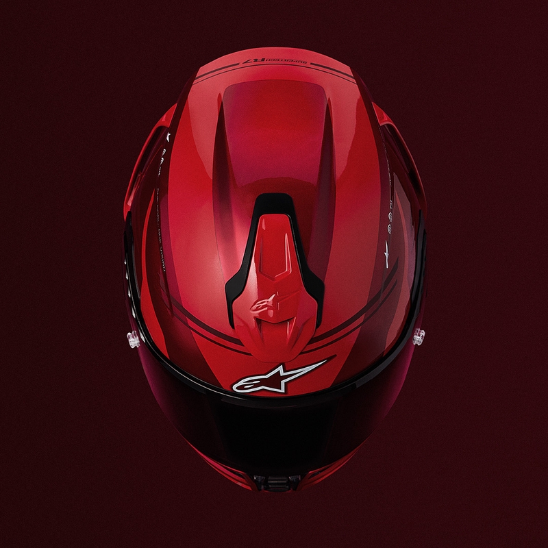 Alpinestars S-R7 A-Core integralna motociklistička kaciga crveno-bijela