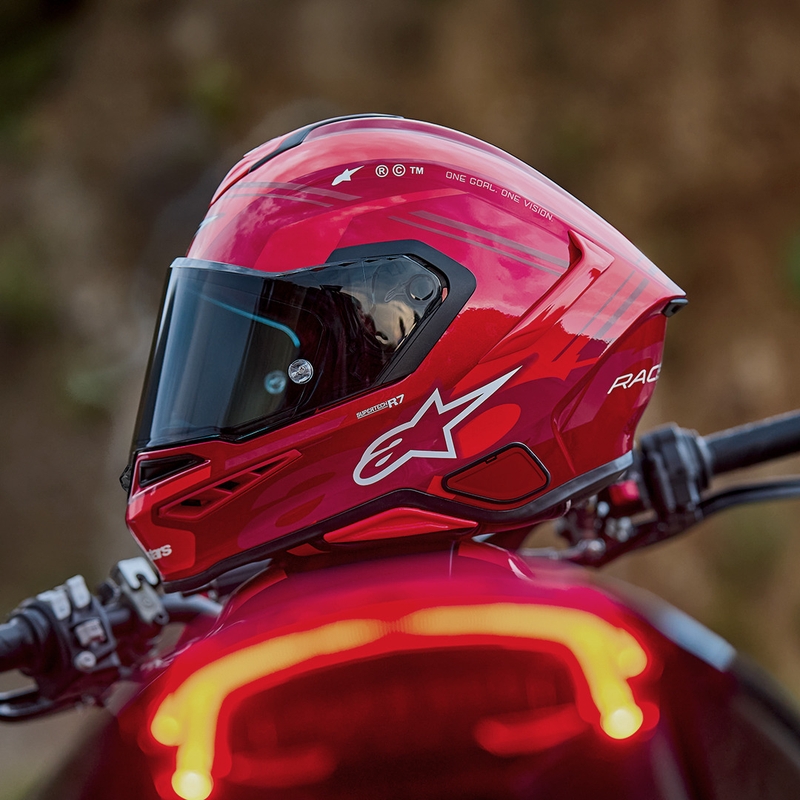Alpinestars S-R7 A-Core integralna motociklistička kaciga crveno-bijela