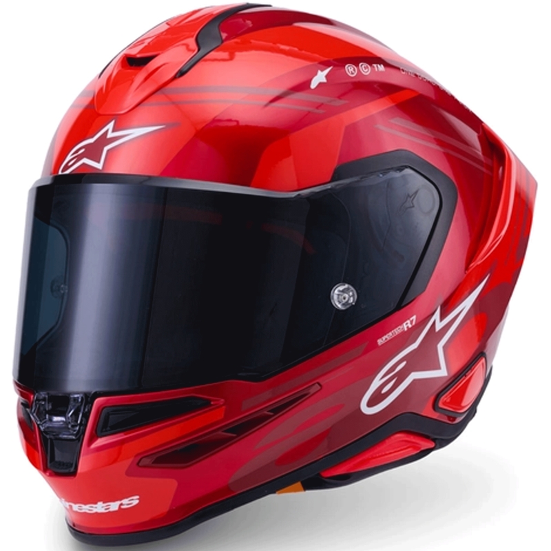 Alpinestars S-R7 A-Core integralna motociklistička kaciga crveno-bijela