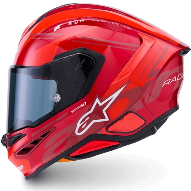 Alpinestars S-R7 A-Core integralna motociklistička kaciga crveno-bijela
