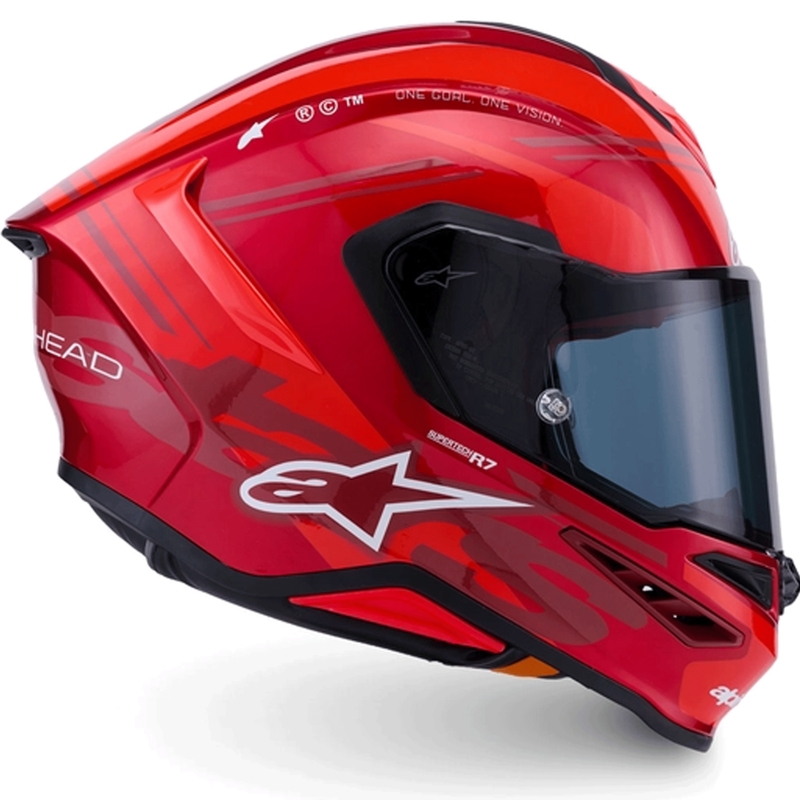 Alpinestars S-R7 A-Core integralna motociklistička kaciga crveno-bijela