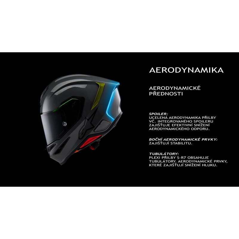 Alpinestars S-R7 Kinetis integralna motociklistička kaciga crno-crveno-bijela