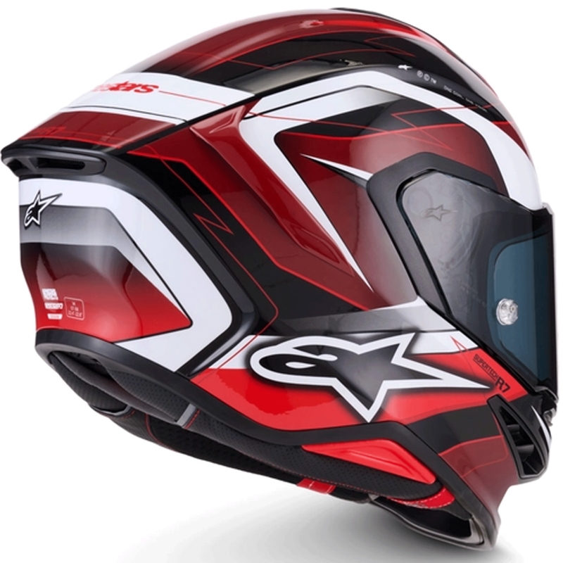 Alpinestars S-R7 Kinetis integralna motociklistička kaciga crno-crveno-bijela