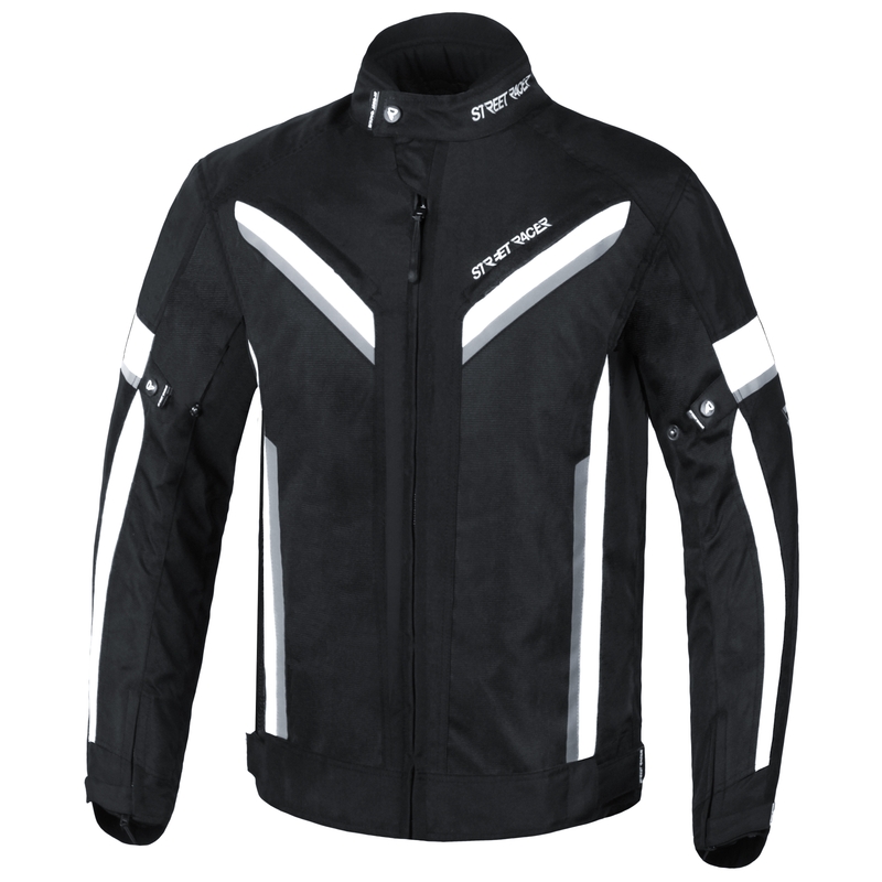 Street Racer Viper Produžena motociklistička crno-bijela rasprodaja