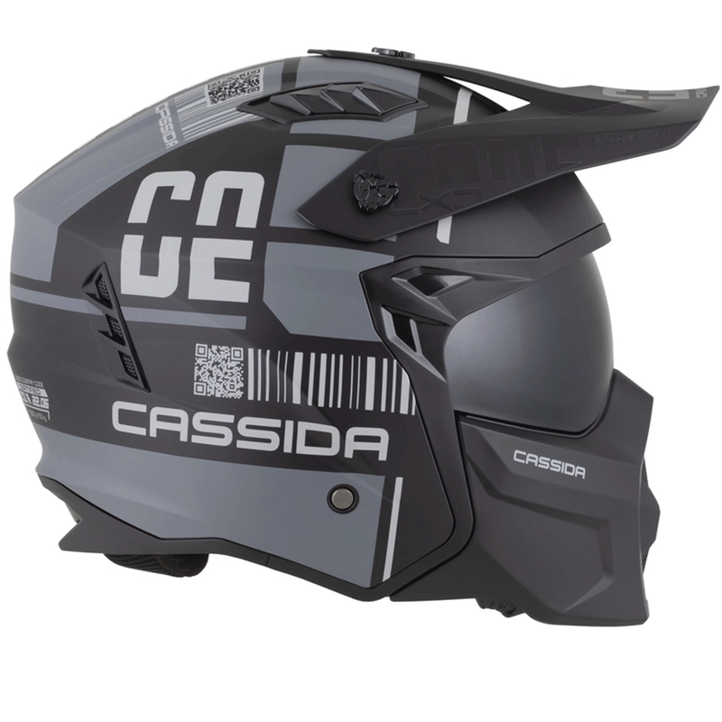 Modularna motociklistička kaciga Cassida Cross Country Code mat crno-tamnosivo-svijetlosivo