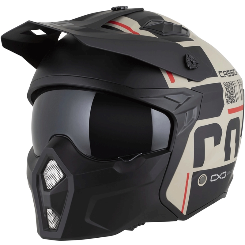 Modularna motociklistička kaciga Cassida Cross Country Code mat pijesak-crno-crvena