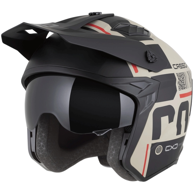 Modularna motociklistička kaciga Cassida Cross Country Code mat pijesak-crno-crvena