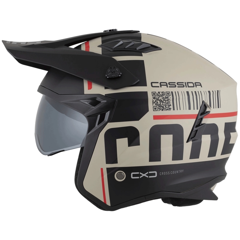 Modularna motociklistička kaciga Cassida Cross Country Code mat pijesak-crno-crvena