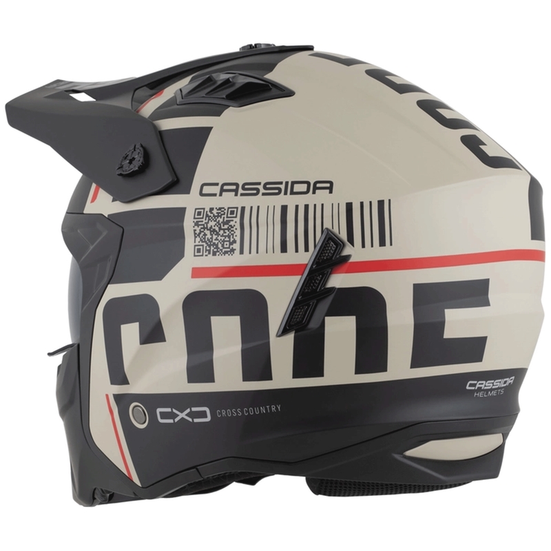 Modularna motociklistička kaciga Cassida Cross Country Code mat pijesak-crno-crvena