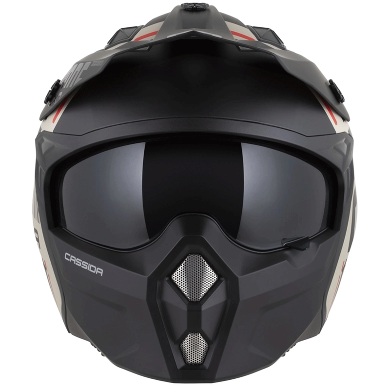 Modularna motociklistička kaciga Cassida Cross Country Code mat pijesak-crno-crvena