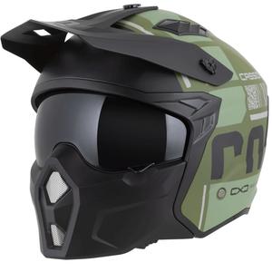 Modularna motociklistička kaciga Cassida Cross Country Code mat zeleno-sivo-crna