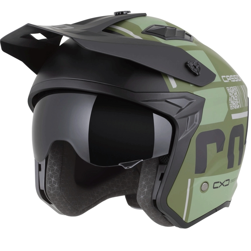 Modularna motociklistička kaciga Cassida Cross Country Code mat zeleno-sivo-crna