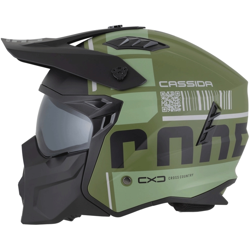 Modularna motociklistička kaciga Cassida Cross Country Code mat zeleno-sivo-crna