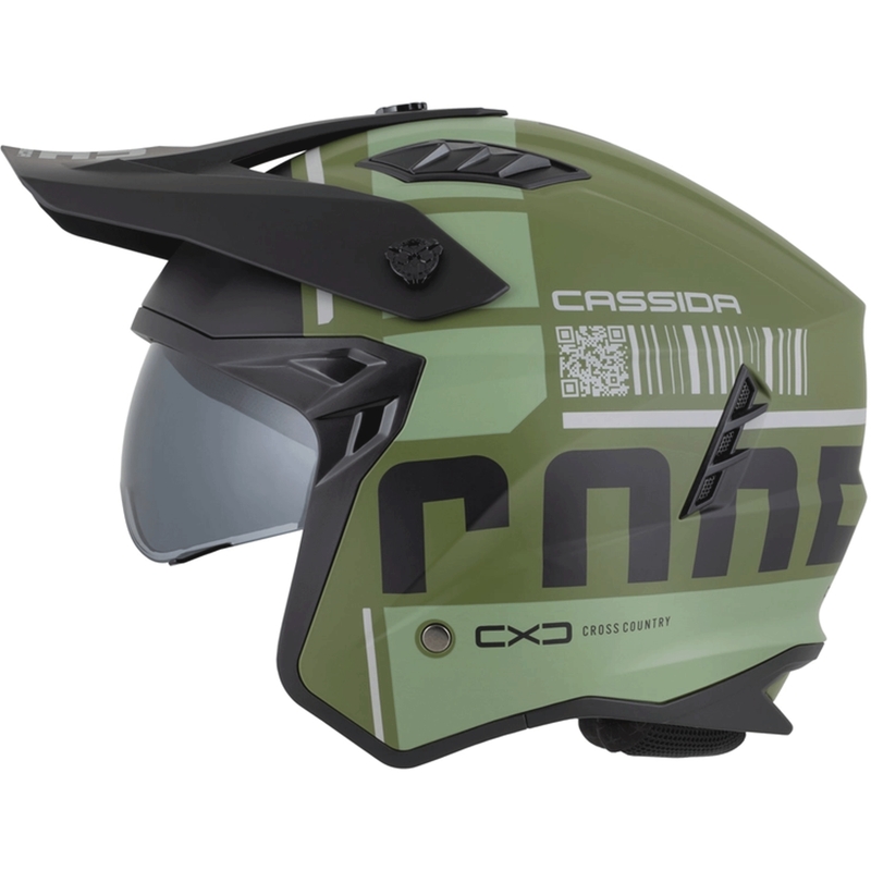 Modularna motociklistička kaciga Cassida Cross Country Code mat zeleno-sivo-crna