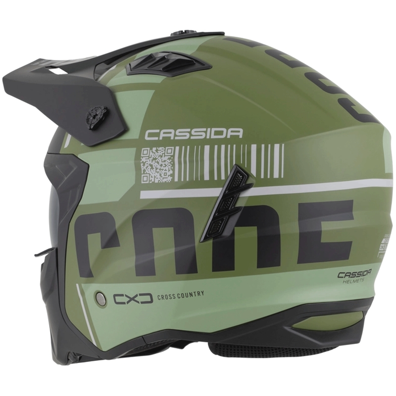 Modularna motociklistička kaciga Cassida Cross Country Code mat zeleno-sivo-crna