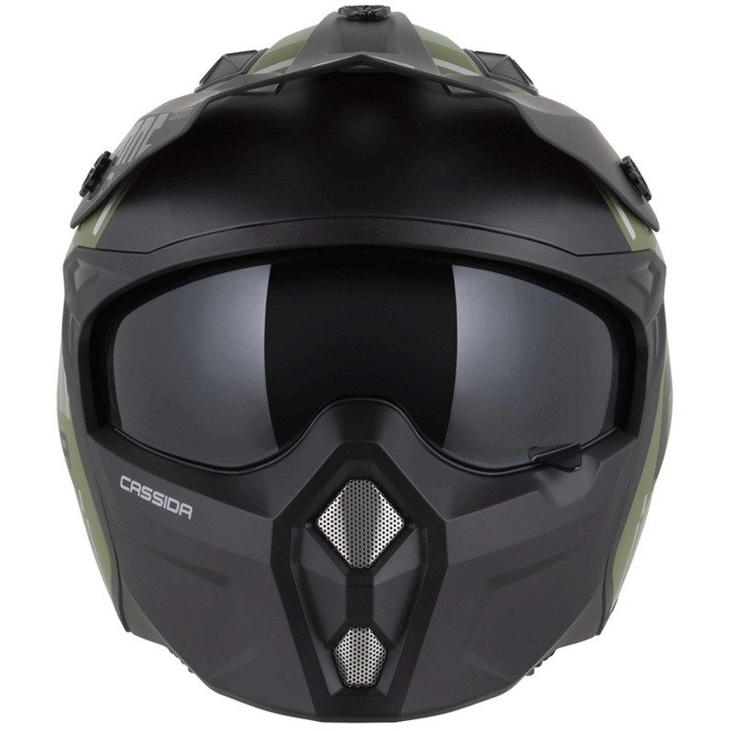 Modularna motociklistička kaciga Cassida Cross Country Code mat zeleno-sivo-crna