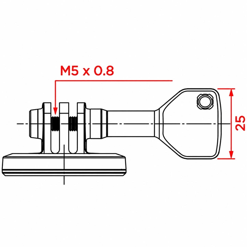 Quad Lock® adapter za sportsku kameru - standardni GoPro crni