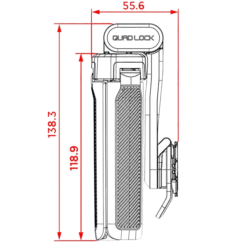 Quad Lock® tronožac crne boje