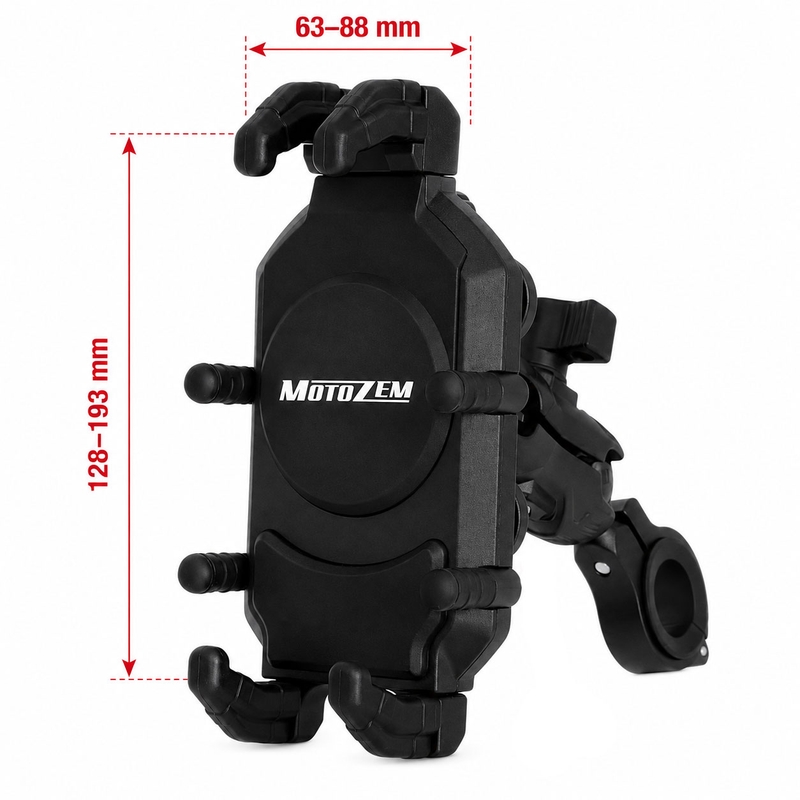 Držač za mobitel protiv vibracija MotoZem Claw crni