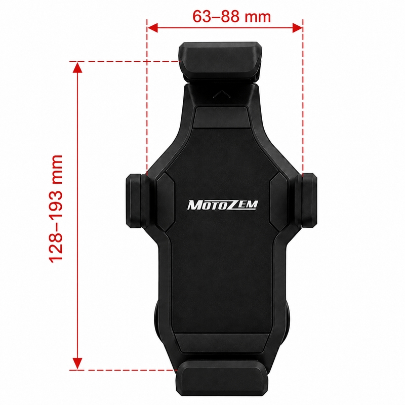 Antivibracijski nosač za motocikl s bravom MotoZem Grip PRO crni