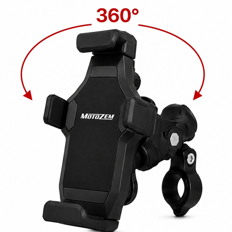 Antivibracijski nosač za motocikl s bravom MotoZem Grip PRO crni