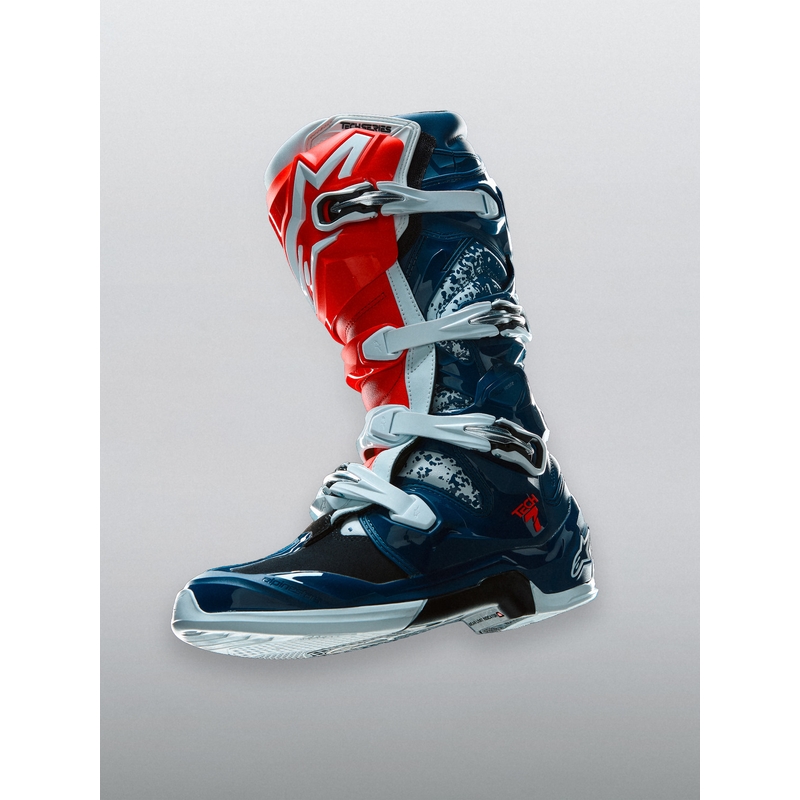 Alpinestars TECH 7 UNITY motokros čizme crveno-bijelo-plave