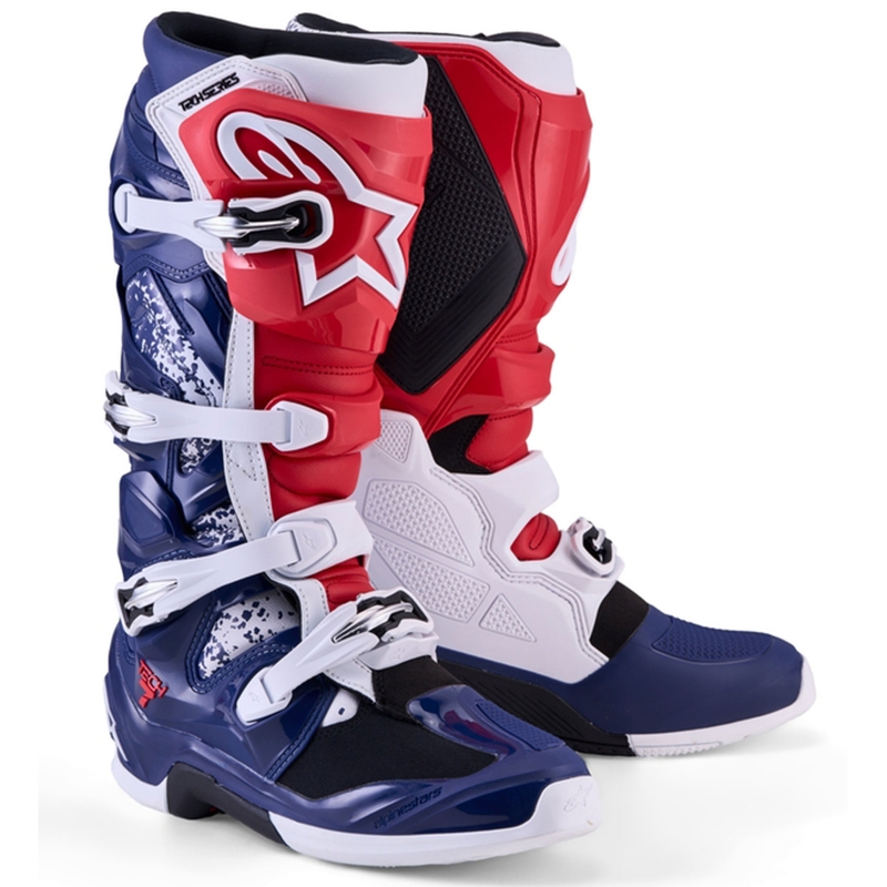 Alpinestars TECH 7 UNITY motokros čizme crveno-bijelo-plave