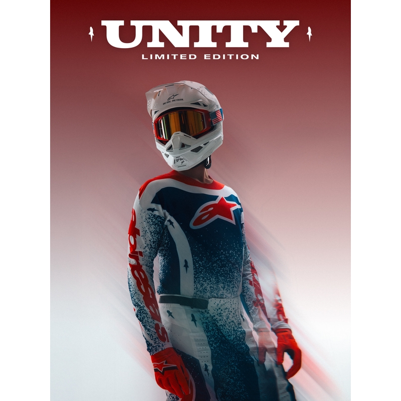 Alpinestars Techstar limited edition Unity motocross dres crveno-bijelo-plavi