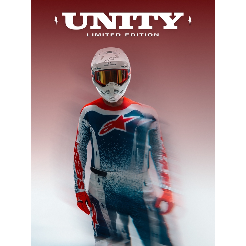 Alpinestars Techstar Limited Edition Unity Crveno-bijelo-plave motokros hlače