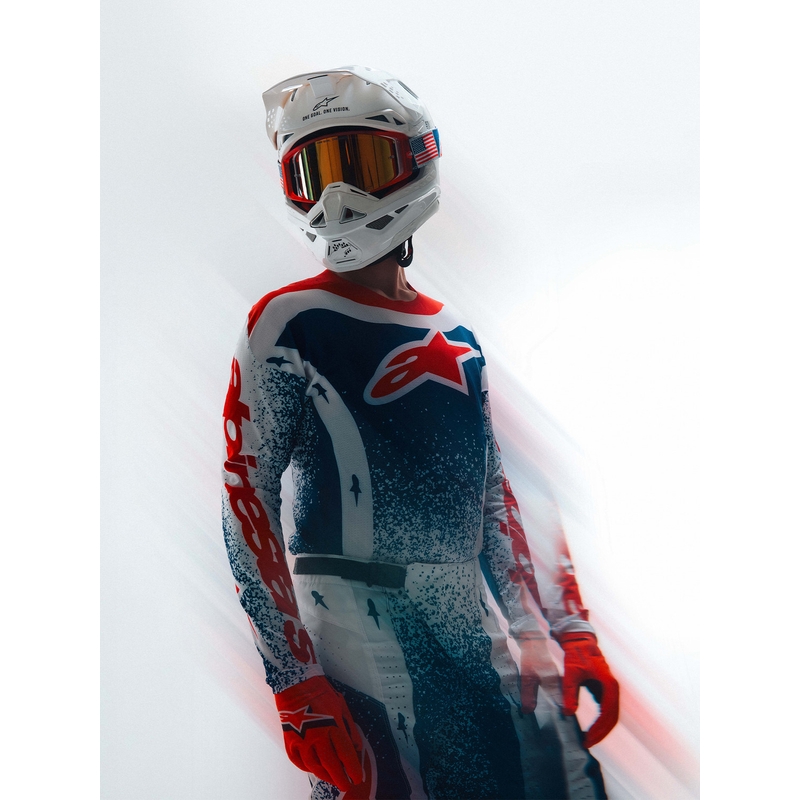 Alpinestars Techstar Limited Edition Unity Crveno-bijelo-plave motokros hlače