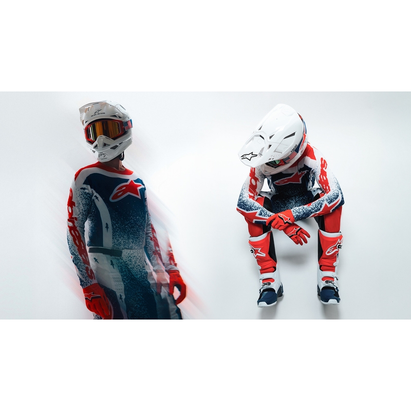 Alpinestars Techstar Limited Edition Unity Crveno-bijelo-plave motokros hlače