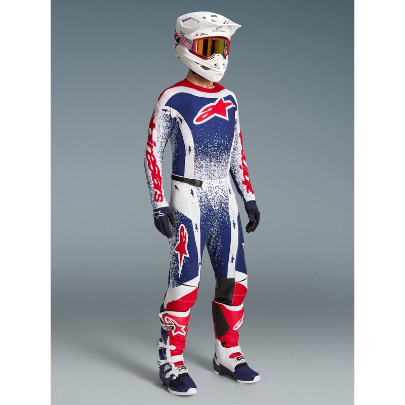 Alpinestars Techstar Limited Edition Unity Crveno-bijelo-plave motokros hlače