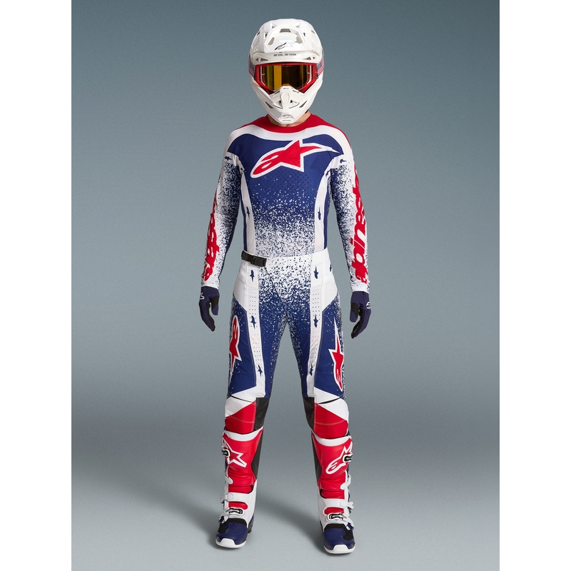 Alpinestars Techstar Limited Edition Unity Crveno-bijelo-plave motokros hlače