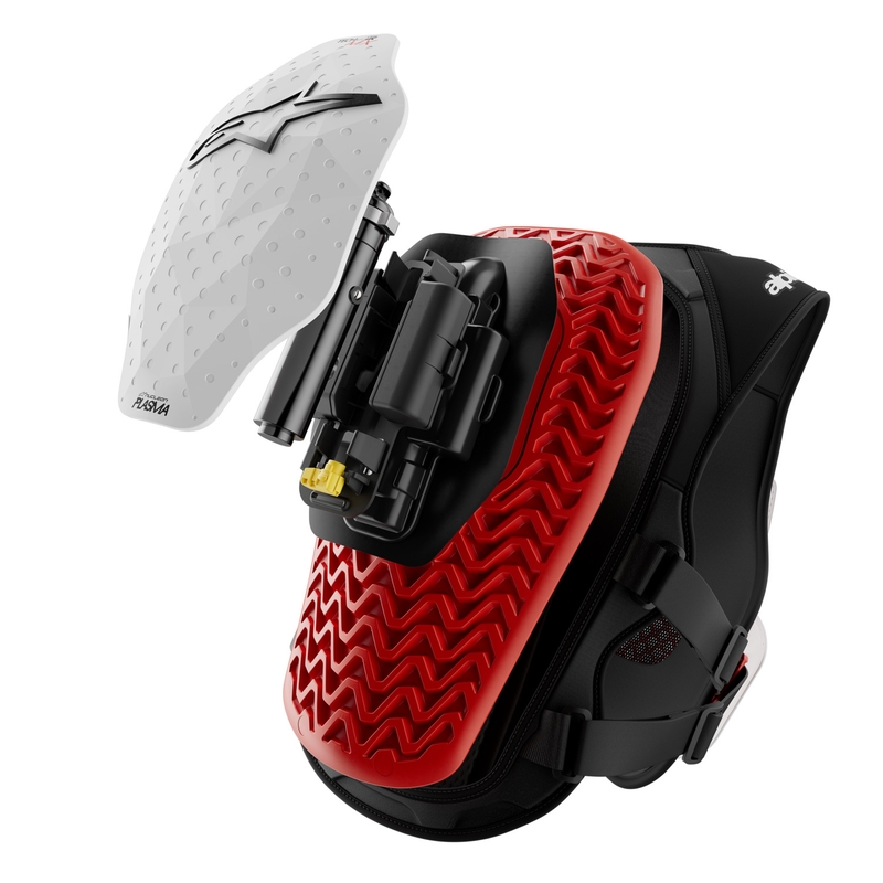 Alpinestars TECH-AIR®MX Plazma sustav prsluka sa zračnim jastukom bijelo-crno-crveni