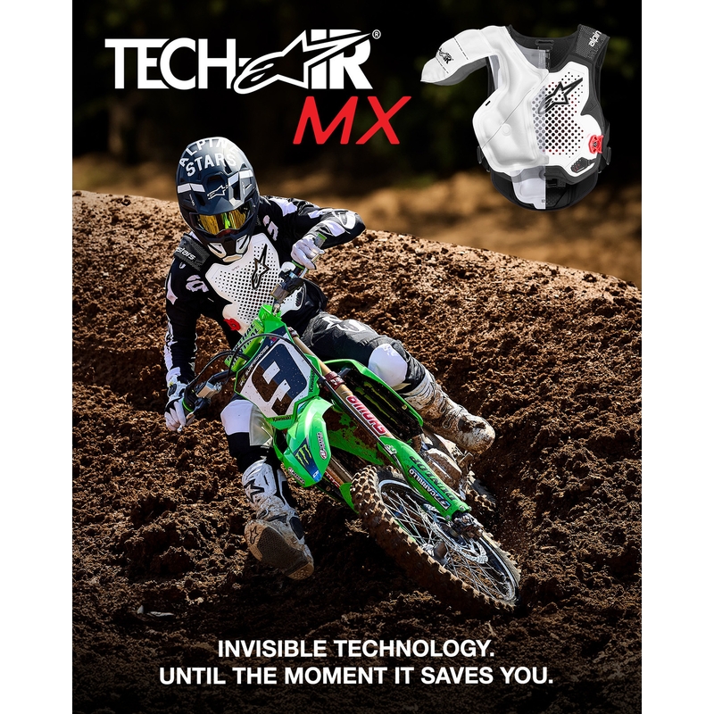 Alpinestars TECH-AIR®MX Plazma sustav prsluka sa zračnim jastukom bijelo-crno-crveni