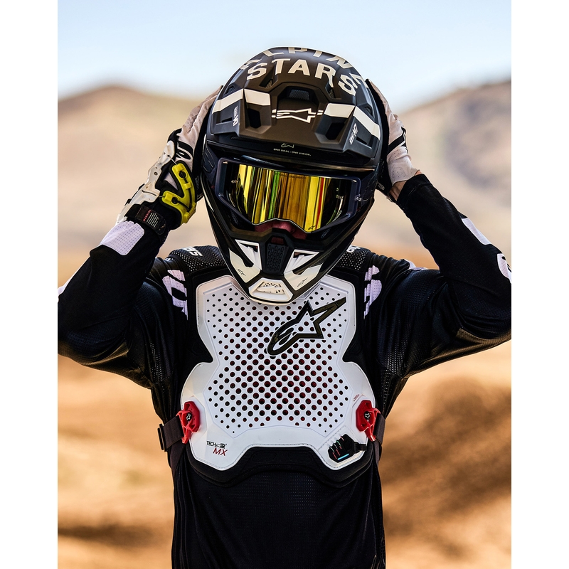 Alpinestars TECH-AIR®MX Plazma sustav prsluka sa zračnim jastukom bijelo-crno-crveni