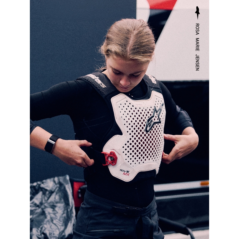 Alpinestars TECH-AIR®MX Plazma sustav prsluka sa zračnim jastukom bijelo-crno-crveni