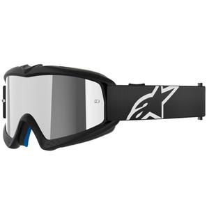 Dječje naočale za motocros Alpinestars Vision Youth Corp, crne sa zrcalnom srebrnom lećom
