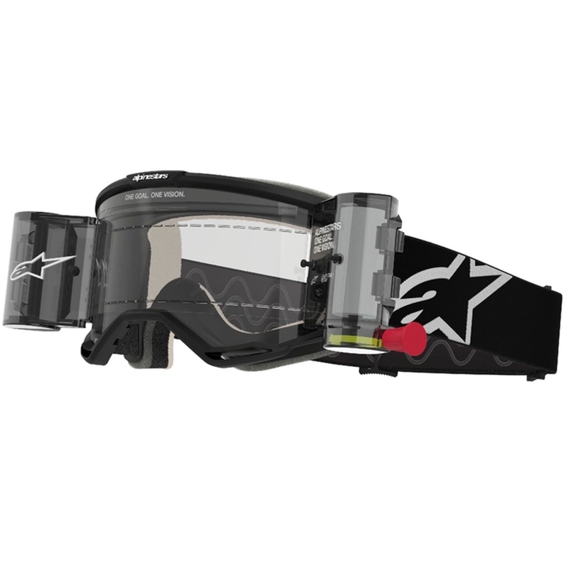 Alpinestars Vision 5 Corp ROLL-OFF Wide Vision motocross naočale crne s prozirnim staklima