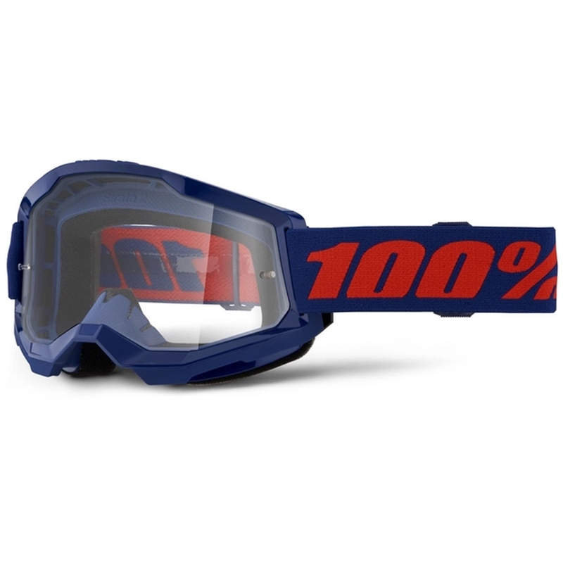Motokros naočale 100% STRATA 2 Nove tamnoplave (prozirni pleksiglas)