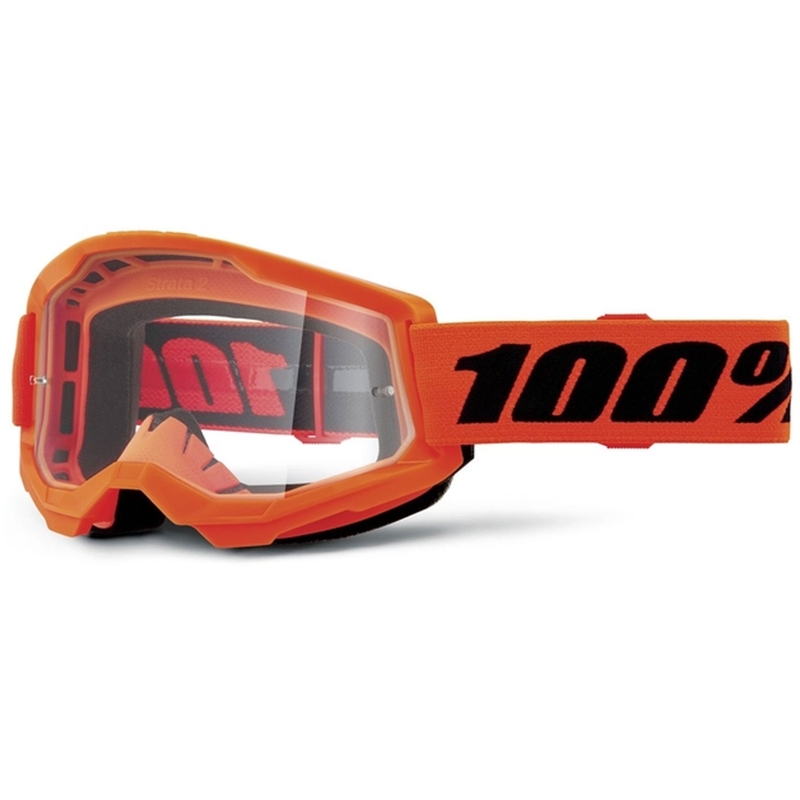 Motokros naočale 100% STRATA 2 Nove narančaste (prozirni pleksiglas)
