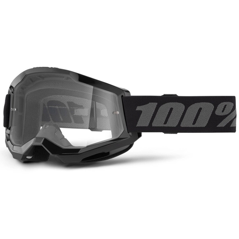 Motokros naočale 100% STRATA 2 Nove crne (prozirni pleksiglas)