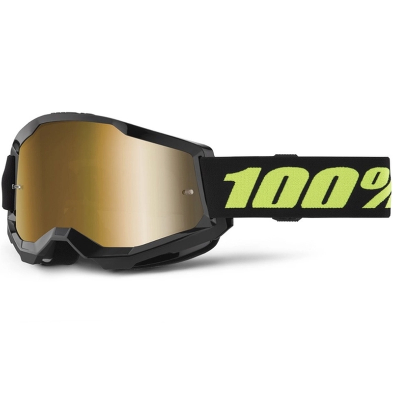 Motokros naočale 100% STRATA 2 New Solar crne (zlatni pleksiglas)