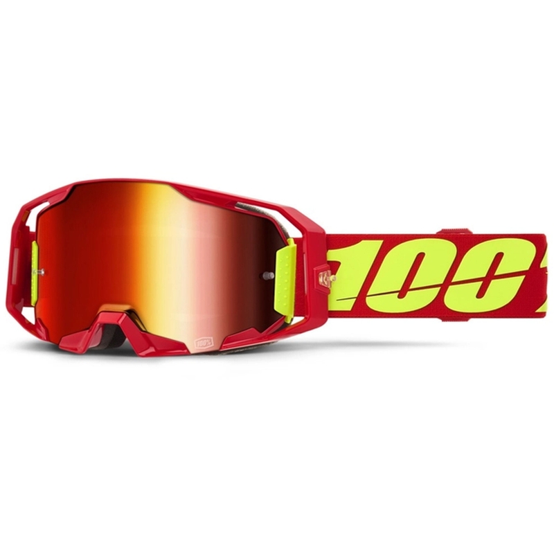 Motocross naočale 100% ARmatic crvene sa crvenim pleksiglasom