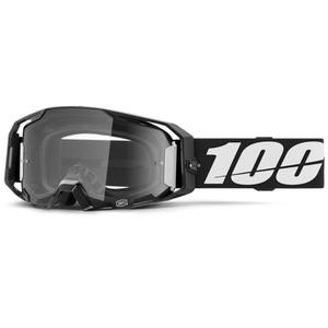 Naočale za motocross 100% ARmatic crne s prozirnim pleksiglasom