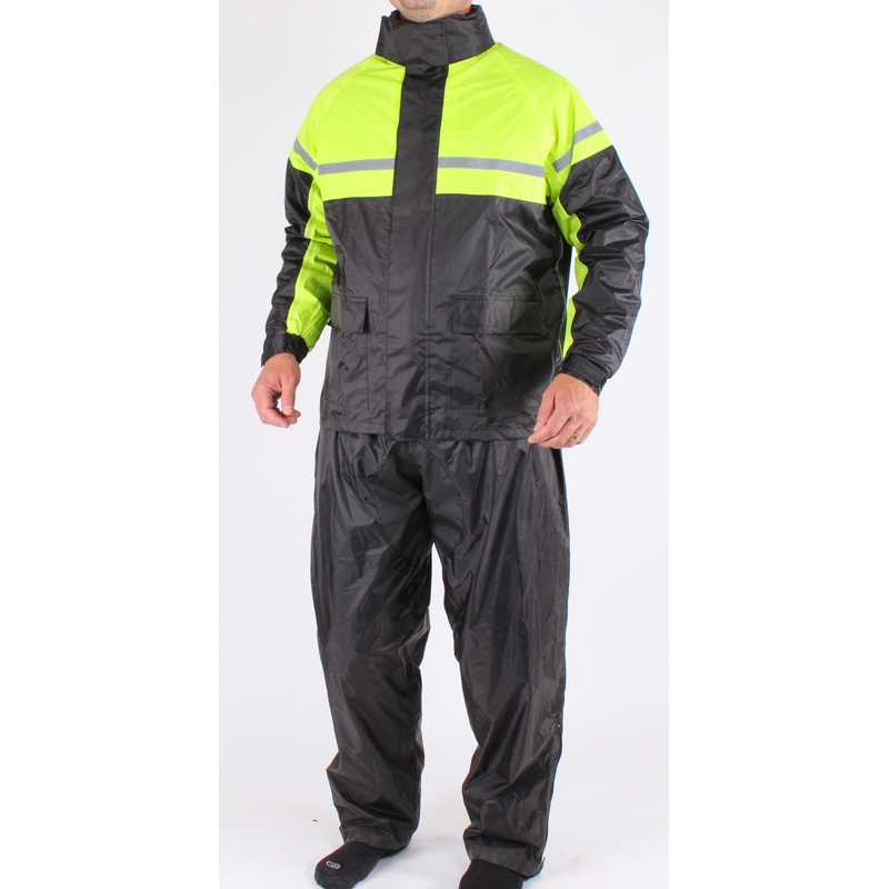 Motoristička kabanica RSA Stripe crna-fluo žuta rasprodaja